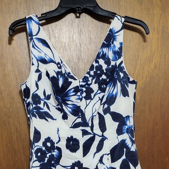 Eliza J Blue & White floral dress w/ hi - lo skirt - Picture 2 of 4